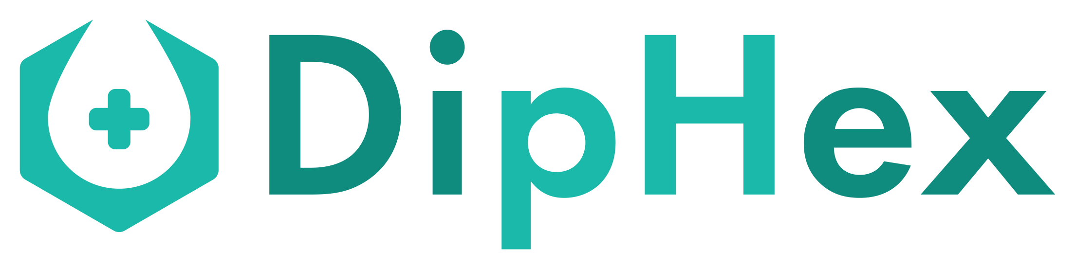 DipHex final rebranded teal logo