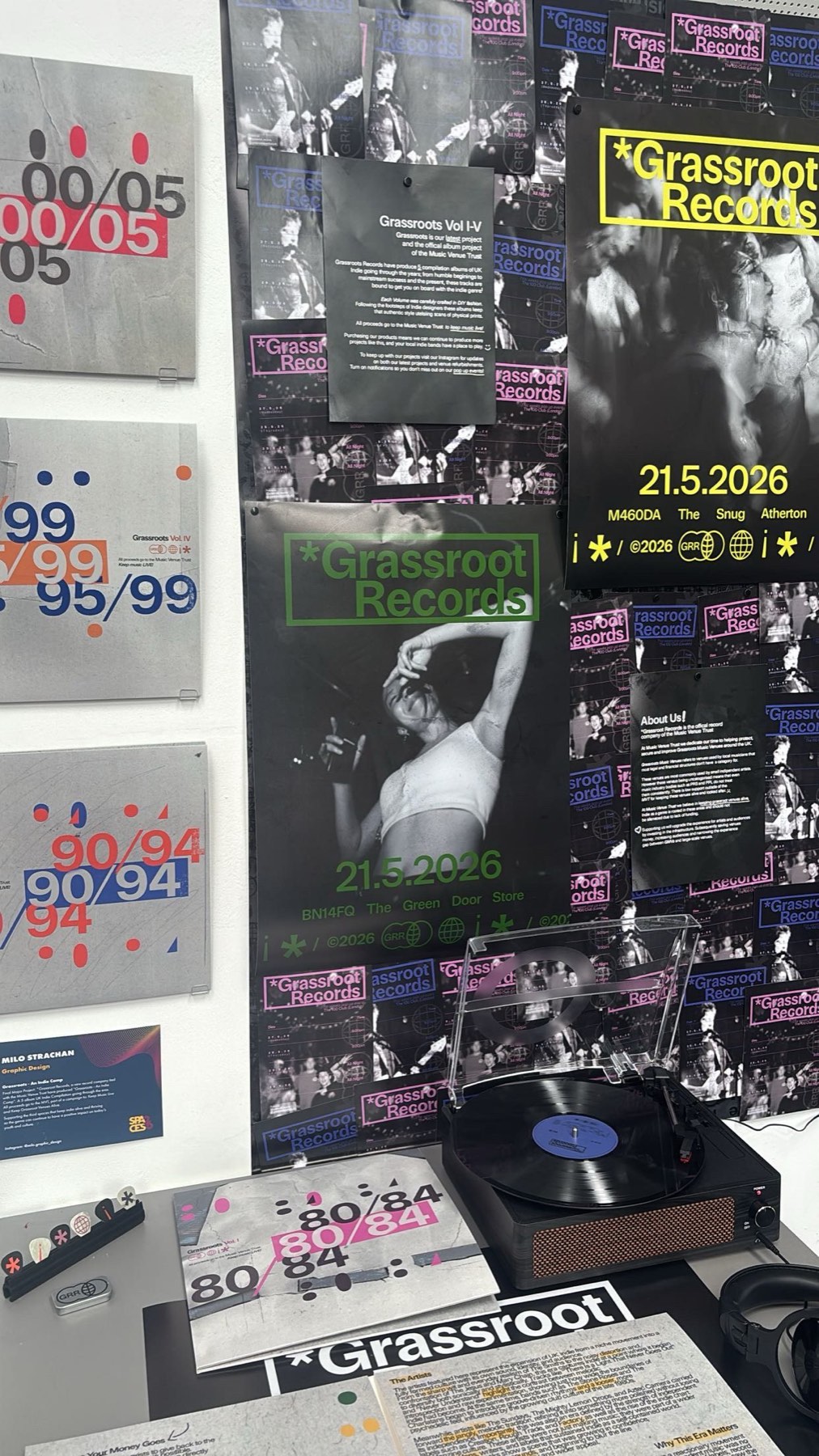 Grassroot Records poster campaign stack